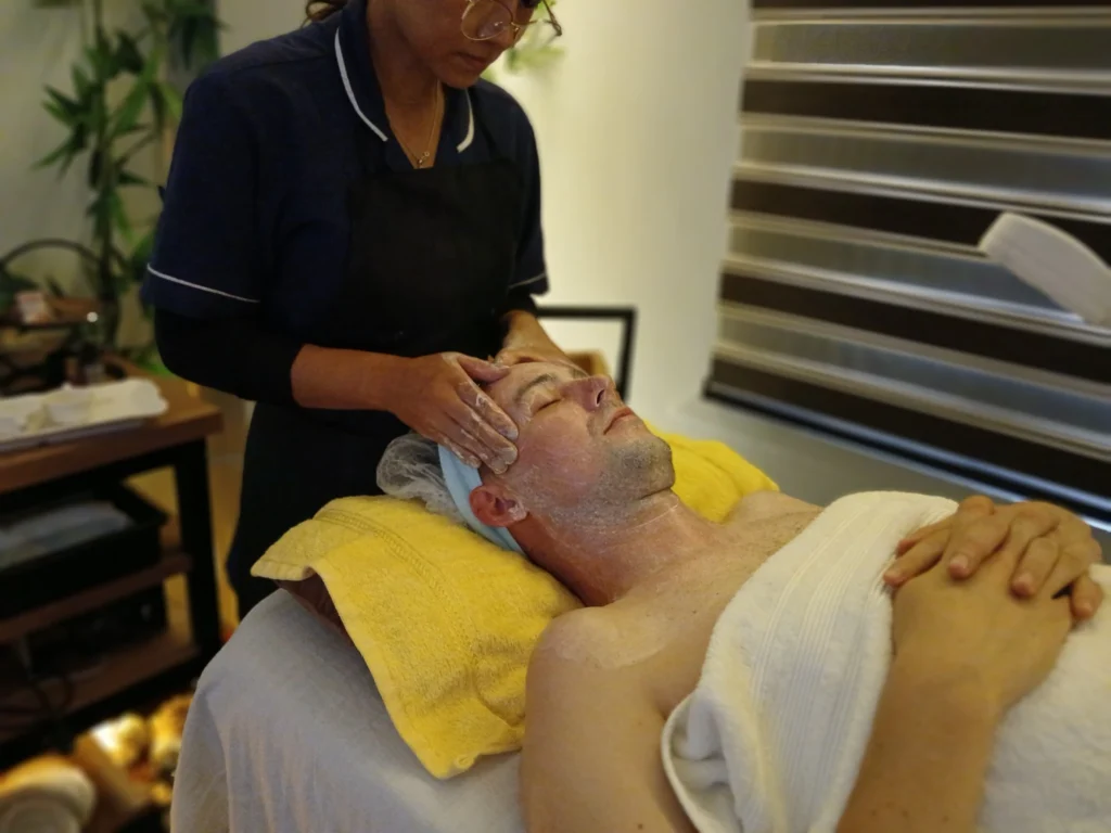 Professional facial treatment at Subina’s Nails Palace & Beauty Salon in Jhamsikhel