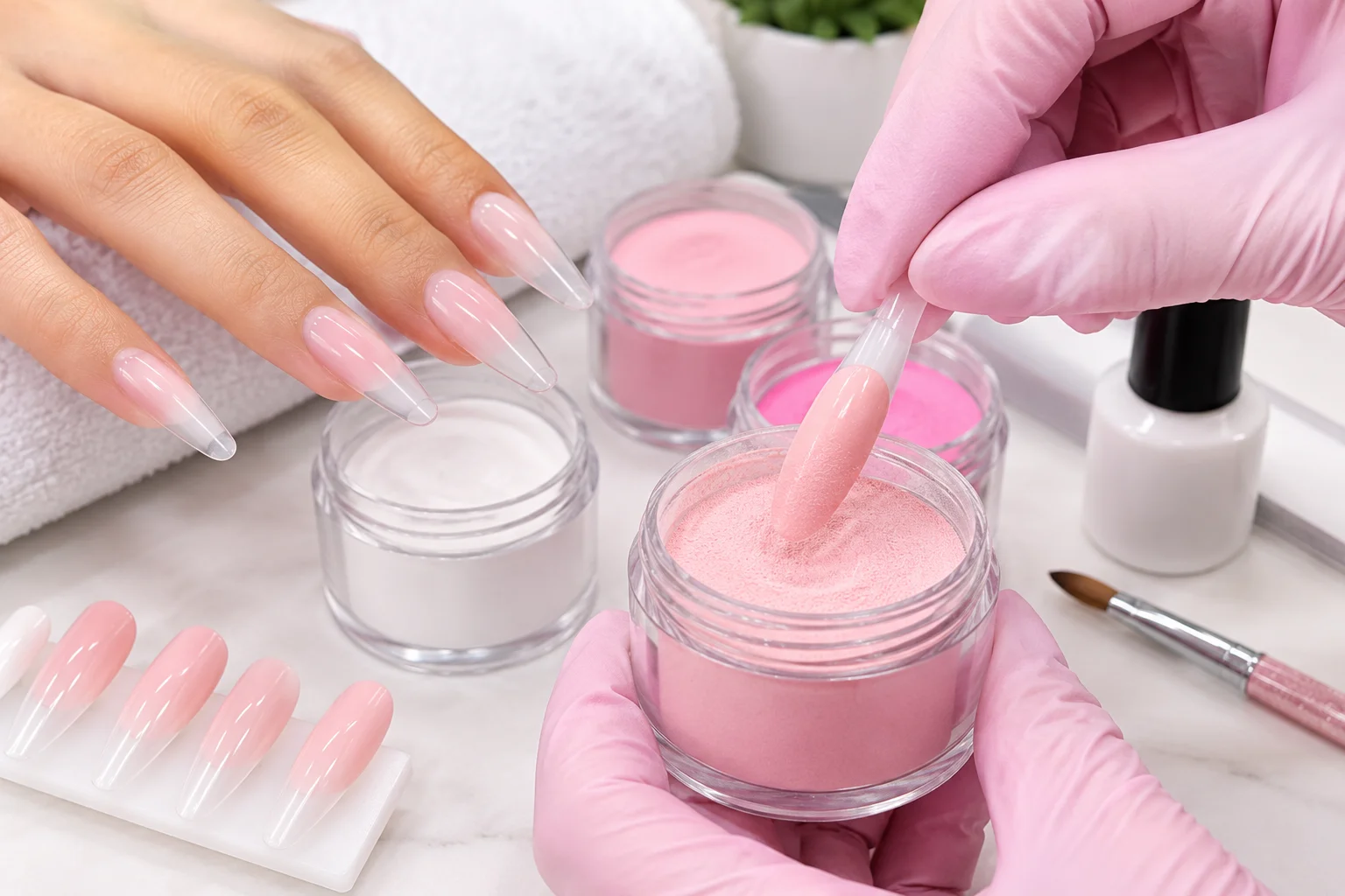 Dipping Powder with Tip at Subina's Nails Palace