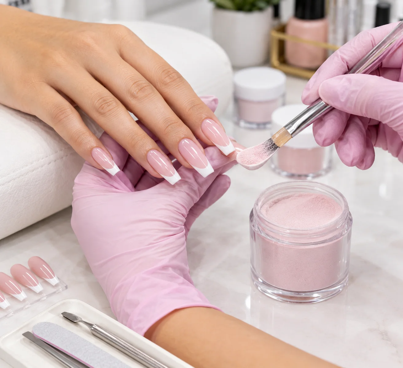 Dipping Powder Nails at Subina's Nails Palace