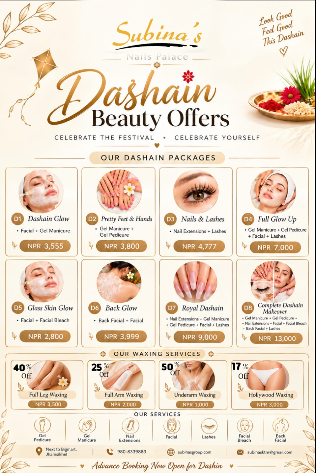 Subina's Nails Palace Dashain Beauty Offers