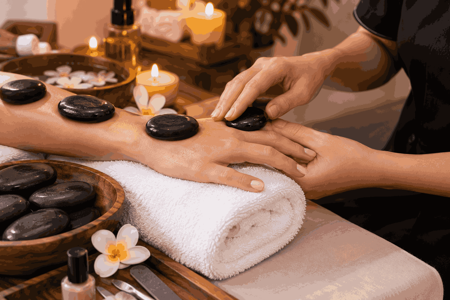 Hot Stone Spa Manicure at Subina's Nails Palace