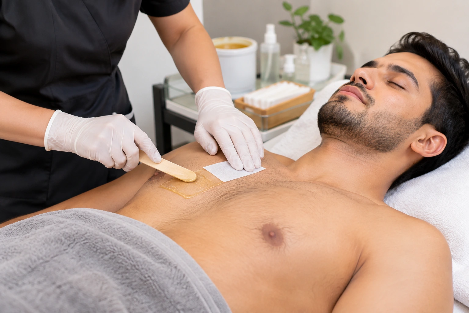 Chest Waxing at Subina's Nails Palace