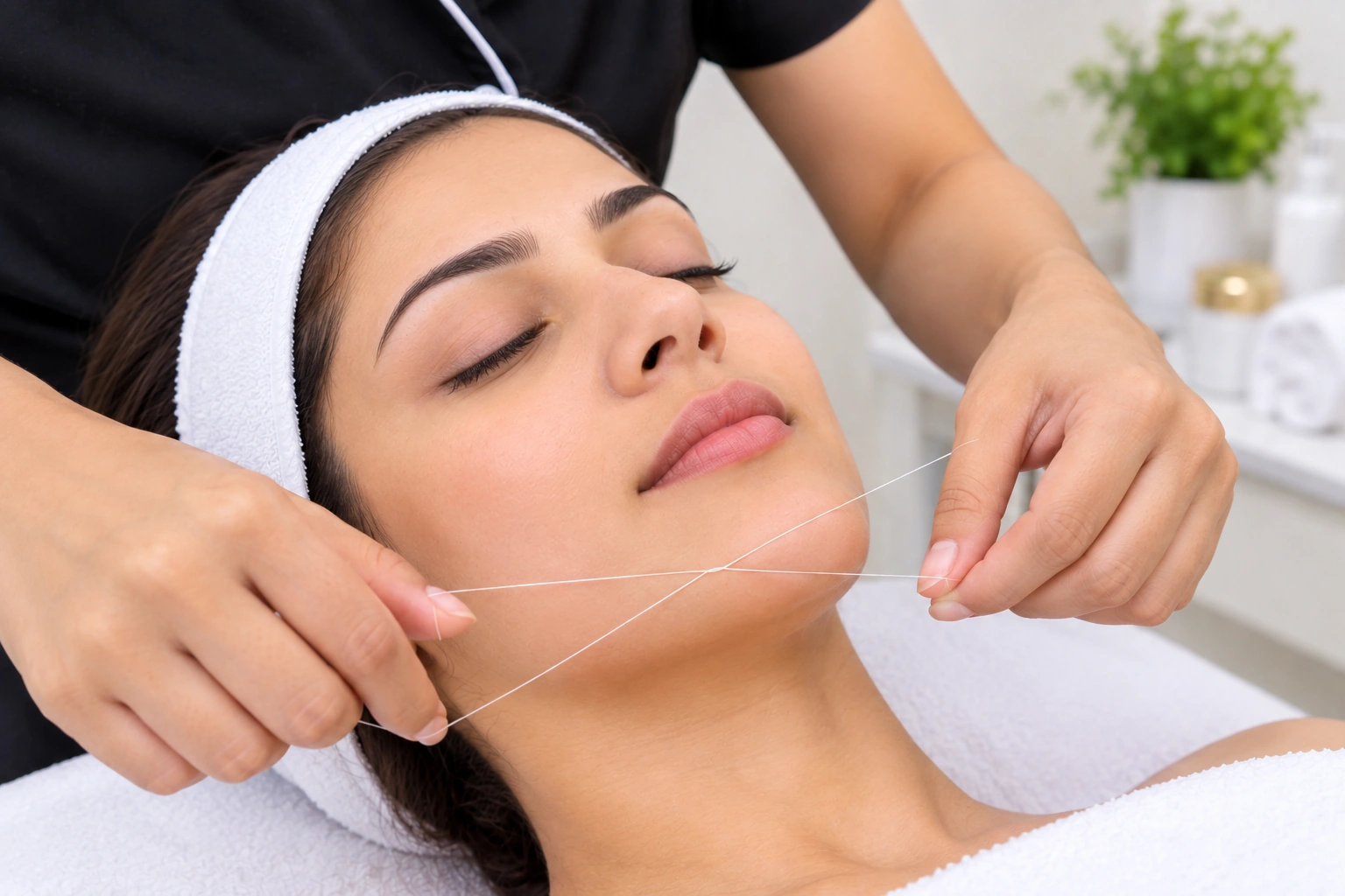 Chin Threading at Subina's Nails Palace
