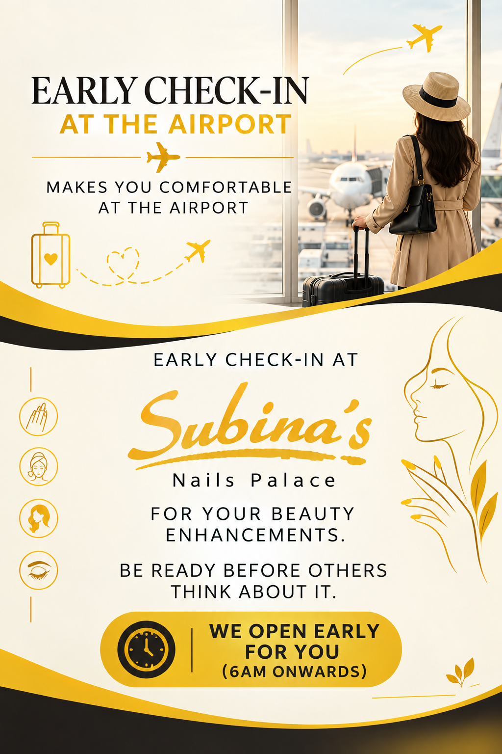 Early Check-In at Subina's Nails Palace