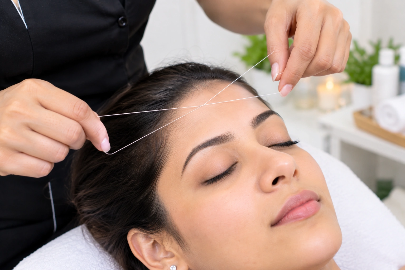Forehead Threading at Subina's Nails Palace