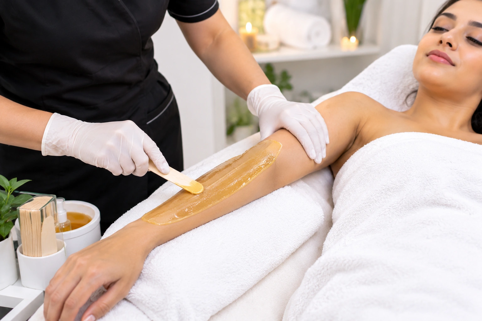 Full Arms Waxing at Subina's Nails Palace
