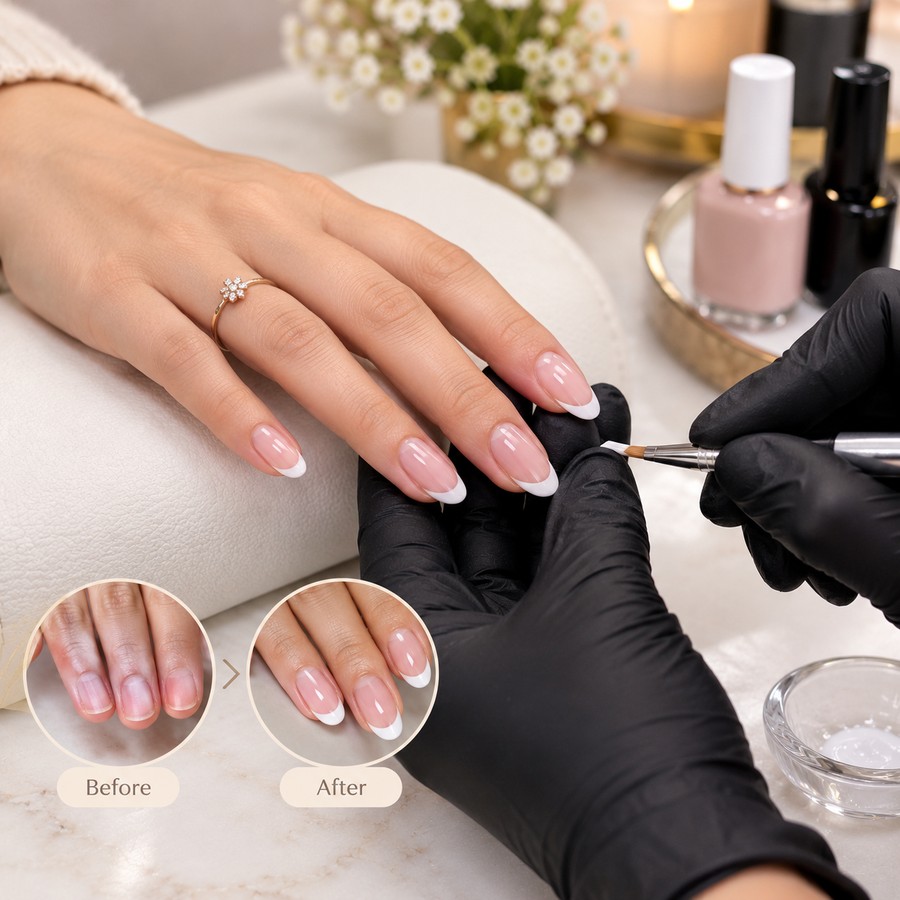 Gel French Without Manicure at Subina's Nails Palace