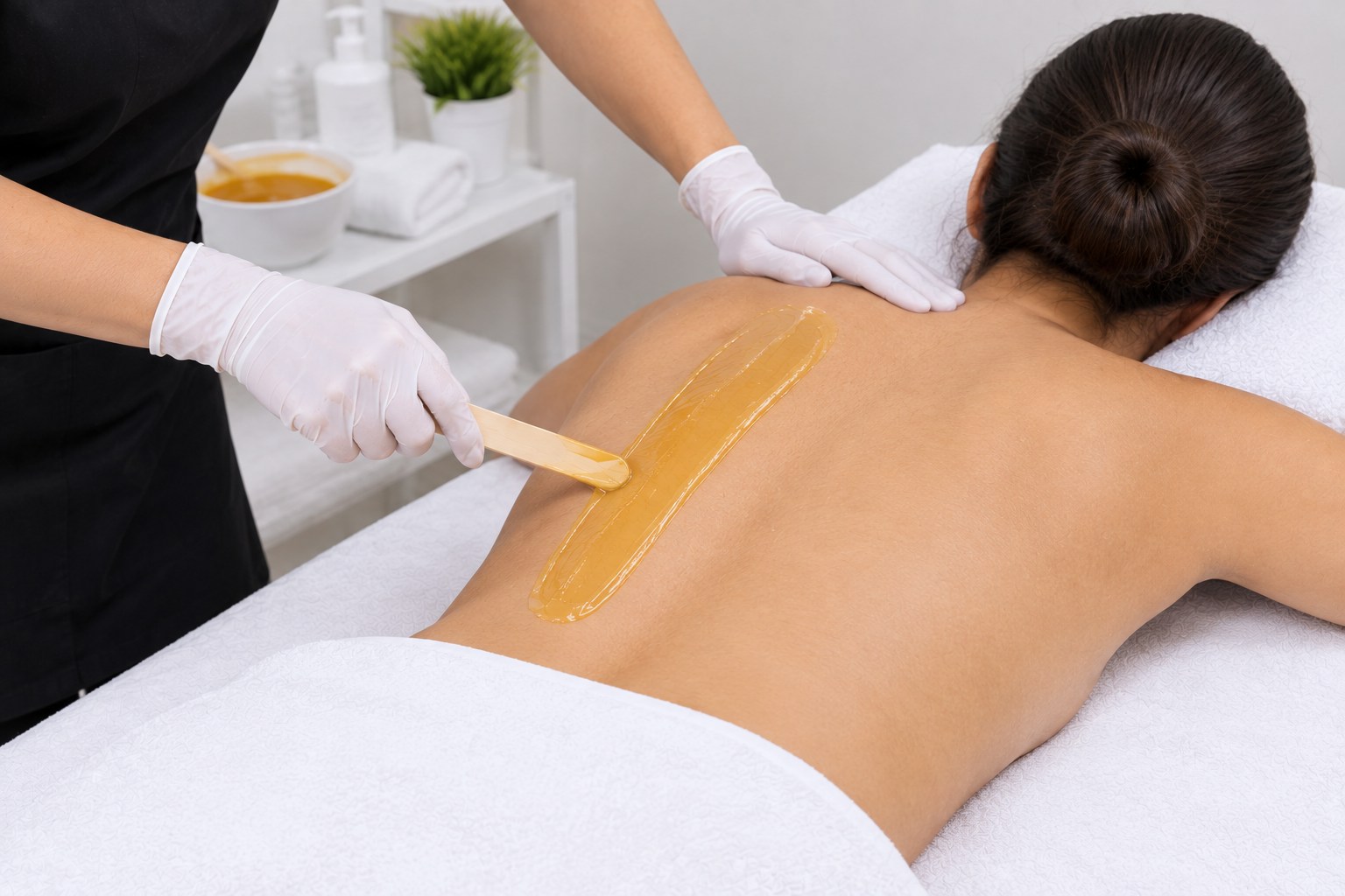 Half Back Waxing at Subina's Nails Palace