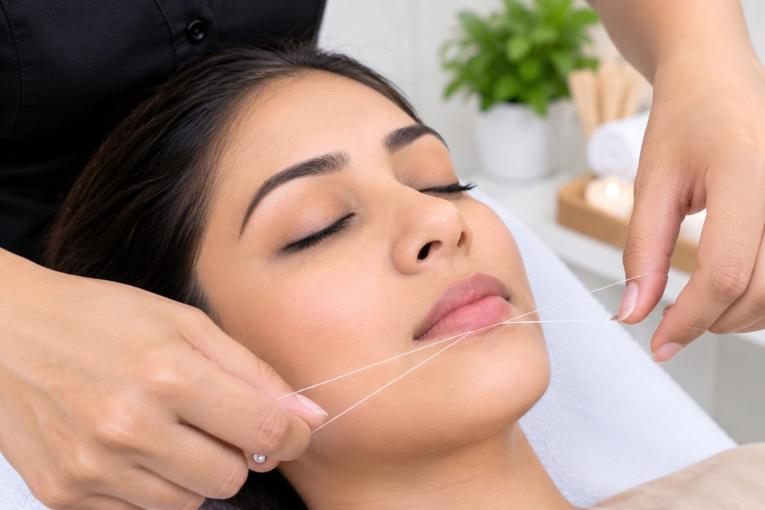 Lower Lip Threading at Subina's Nails Palace