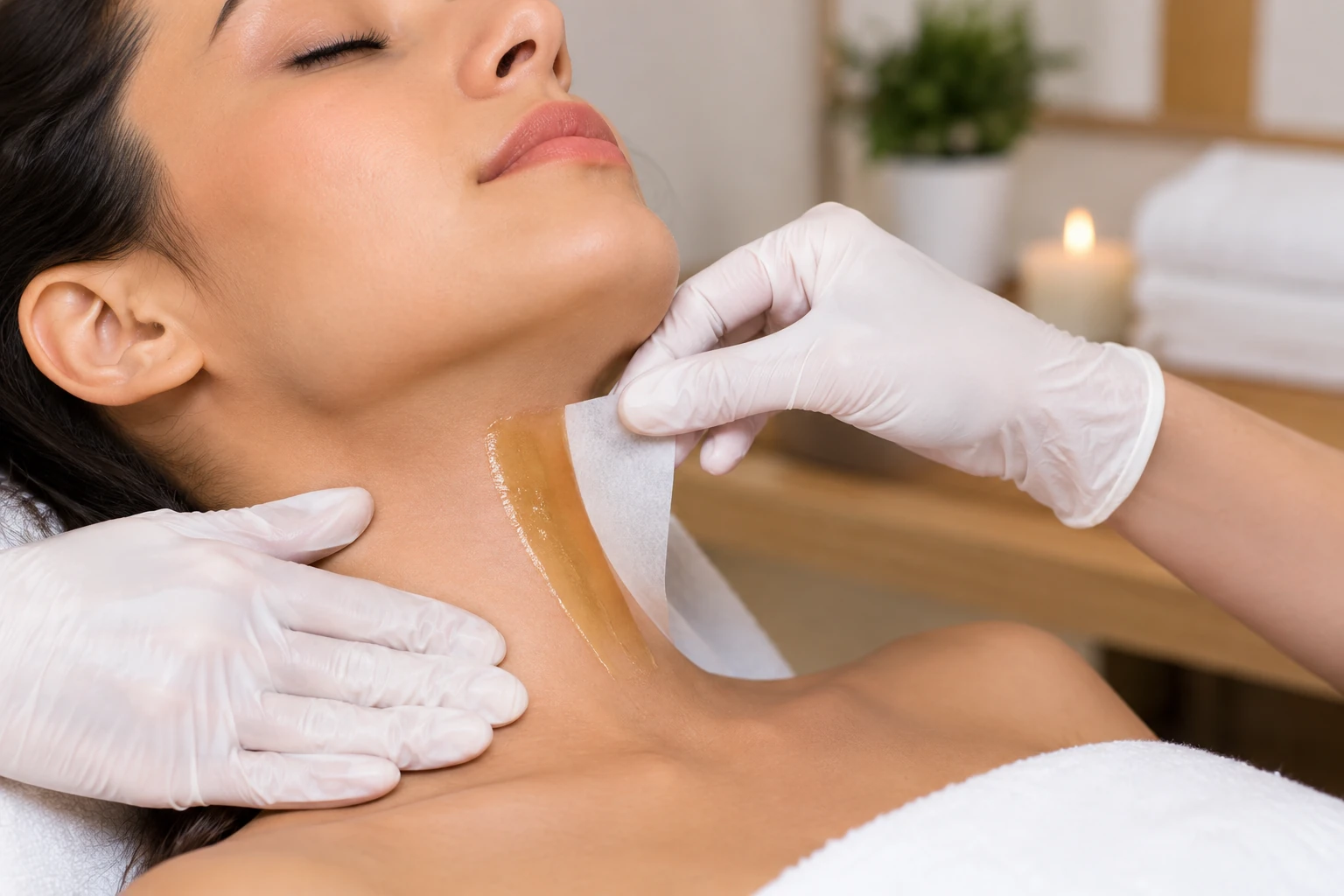Neck Waxing at Subina's Nails Palace
