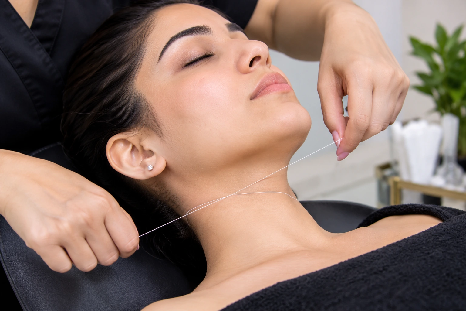 Neck Threading at Subina's Nails Palace