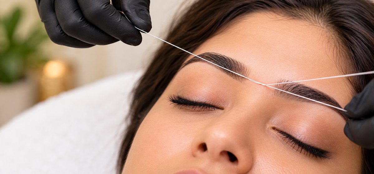 Threading services at Subina's Nails Palace